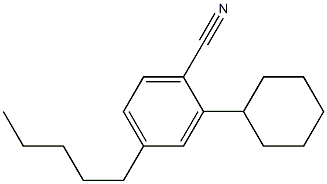 4-trans-n-Pentylcyclohexylcyanobenzene Struktur