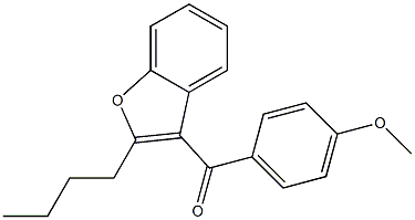 (2-butyl-3-benzofuranyl)(p-methoxyphenyl)ketone Struktur