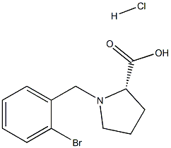 (R)-alpha-(2-bromo-benzyl)-proline hydrochloride Struktur