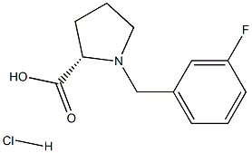 (R)-alpha-(3-fluoro-benzyl)-proline hydrochloride Struktur