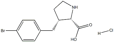 (R)-gamma-(4-bromo-benzyl)-L-proline hydrochloride Struktur