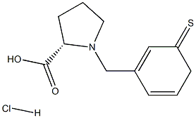 (S)-alpha-(3-Thiophenylmethyl)-proline hydrochloride Struktur