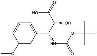 N-Boc-(2R,3R)-3-Amino-2-hydroxy-3-(3-methoxy-phenyl)-propanoic acid Struktur