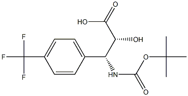 N-Boc-(2R,3R)-3-Amino-2-hydroxy-3-(4-trifluoromethyl-phenyl)-propanoic acid Struktur