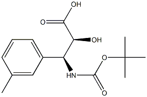 N-Boc-(2S,3S)-3-Amino-2-hydroxy-3-(3-methyl-phenyl)-propanoic acid Struktur