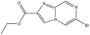 6-Bromo-imidazo[1,2-a]pyrazine-2-carboxylic acid ethyl ester Struktur