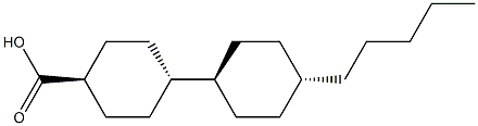 trans-4-(trans-4-pentylcyclohexyl)cyclohexyl carboxylic acid Struktur