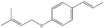 1-(3-methylbut-2-enoxy)-4-[(E)-prop-1-enyl]benzene Struktur