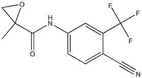 4-Cyano-N-(2,3-epoxy-2-methylpropionyl) -3-trifluormethylanilin Struktur