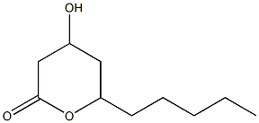 4-hydroxy-6-pentyl-oxan-2-one Struktur