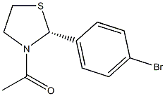 (2R,4R)-3-Acetyl-2-(4-bromo-phenyl)-thiazolidine- Struktur