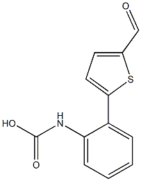 [2-(5-Formyl-thiophen-2-yl)-phenyl]-carbamic acid Struktur