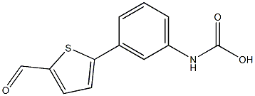 [3-(5-Formyl-thiophen-2-yl)-phenyl]-carbamic acid Struktur