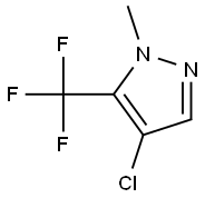 4-Chloro-1-methyl-5-trifluoromethyl-1H-pyrazole- Struktur