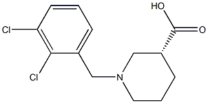 (3R)-1-(2,3-dichlorobenzyl)piperidine-3-carboxylic acid Struktur