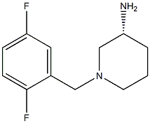 (3R)-1-(2,5-difluorobenzyl)piperidin-3-amine Struktur