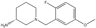 (3R)-1-(2-fluoro-5-methoxybenzyl)piperidin-3-amine Struktur