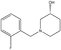 (3R)-1-(2-fluorobenzyl)piperidin-3-ol Struktur