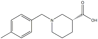 (3R)-1-(4-methylbenzyl)piperidine-3-carboxylic acid Struktur