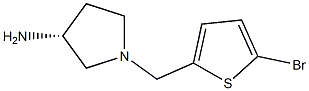 (3R)-1-[(5-bromothiophen-2-yl)methyl]pyrrolidin-3-amine Struktur