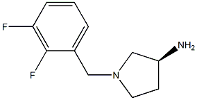 (3S)-1-(2,3-difluorobenzyl)pyrrolidin-3-amine Struktur