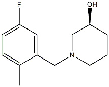 (3S)-1-(5-fluoro-2-methylbenzyl)piperidin-3-ol Struktur