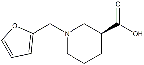 (3S)-1-(furan-2-ylmethyl)piperidine-3-carboxylic acid Struktur