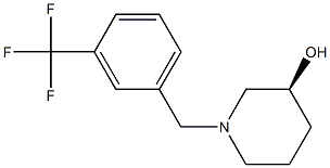 (3S)-1-[3-(trifluoromethyl)benzyl]piperidin-3-ol Struktur