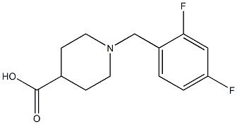 1-(2,4-difluorobenzyl)piperidine-4-carboxylic acid Struktur