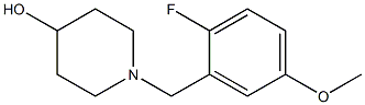 1-(2-fluoro-5-methoxybenzyl)piperidin-4-ol Struktur