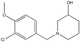 1-(3-chloro-4-methoxybenzyl)piperidin-3-ol Struktur