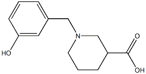 1-(3-hydroxybenzyl)piperidine-3-carboxylic acid Struktur