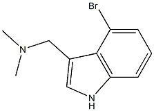 1-(4-bromo-1H-indol-3-yl)-N,N-dimethylmethanamine Struktur