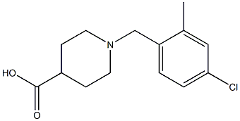 1-(4-chloro-2-methylbenzyl)piperidine-4-carboxylic acid Struktur