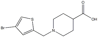 1-[(4-bromothiophen-2-yl)methyl]piperidine-4-carboxylic acid Struktur