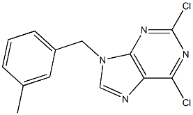 2,6-dichloro-9-(3-methylbenzyl)-9H-purine Struktur