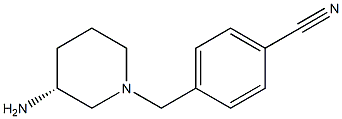 4-{[(3R)-3-aminopiperidin-1-yl]methyl}benzonitrile Struktur