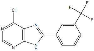 6-chloro-8-[3-(trifluoromethyl)phenyl]-9H-purine Struktur