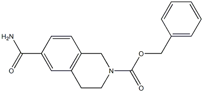 benzyl 6-carbamoyl-3,4-dihydroisoquinoline-2(1H)-carboxylate Struktur