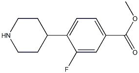 methyl 3-fluoro-4-piperidin-4-ylbenzoate Struktur