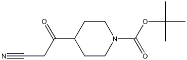 tert-butyl 4-(cyanoacetyl)piperidine-1-carboxylate Struktur