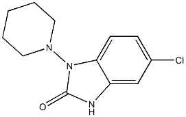 5-chloro 2,3 dihydro 1
(piperidinyl)-1H benzimidazol-2-one Struktur