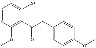 S-(4 METHOXY PHENYL)ACETYL 3-METHOXY
BENZENETHIO Struktur