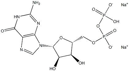 Guanosine diphosphate disodium salt Struktur