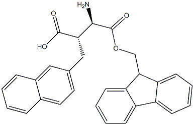 (R,S)-Fmoc-3-amino-2-(2-naphthyl-methyl)-propionic acid Struktur