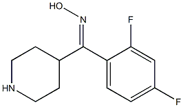 (E)-(2,4-difluorophenyl) (piperidin-4-yl)methanone Oxime Struktur