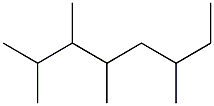 2,3,4,6-tetramethyloctane Struktur