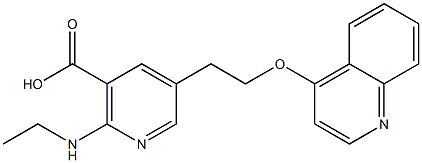 2-(ETHYLAMINO)-5-[2-(QUINOLIN-4-YLOXY)ETHYL]NICOTINIC ACID Struktur