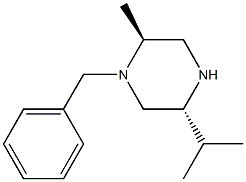 (2S,5R)-1-BENZYL-2-METHYL-5-(PROPAN-2-YL)PIPERAZINE Struktur