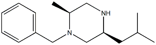 (2S,5S)-1-BENZYL-2-METHYL-5-(2-METHYLPROPYL)PIPERAZINE Struktur